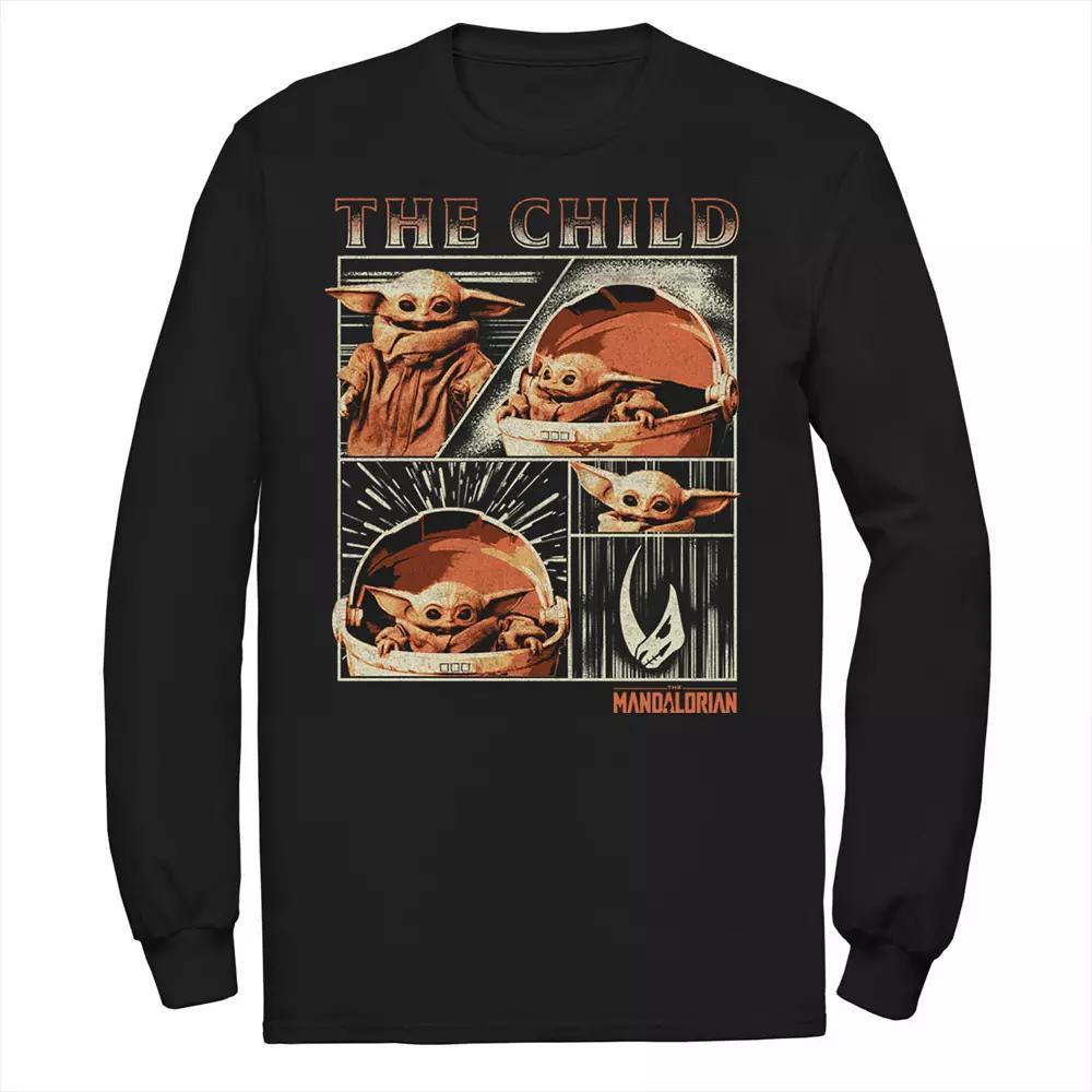 Men's Star Wars The Mandalorian The Child Collage Tee, Size: Small, Black Product Image