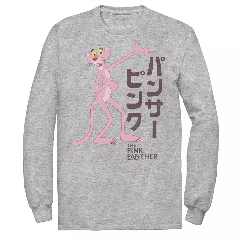 Men's Pink Panther Kanji Portrait Logo Long Sleeve Graphic Tee, Size: Large, Ath Product Image