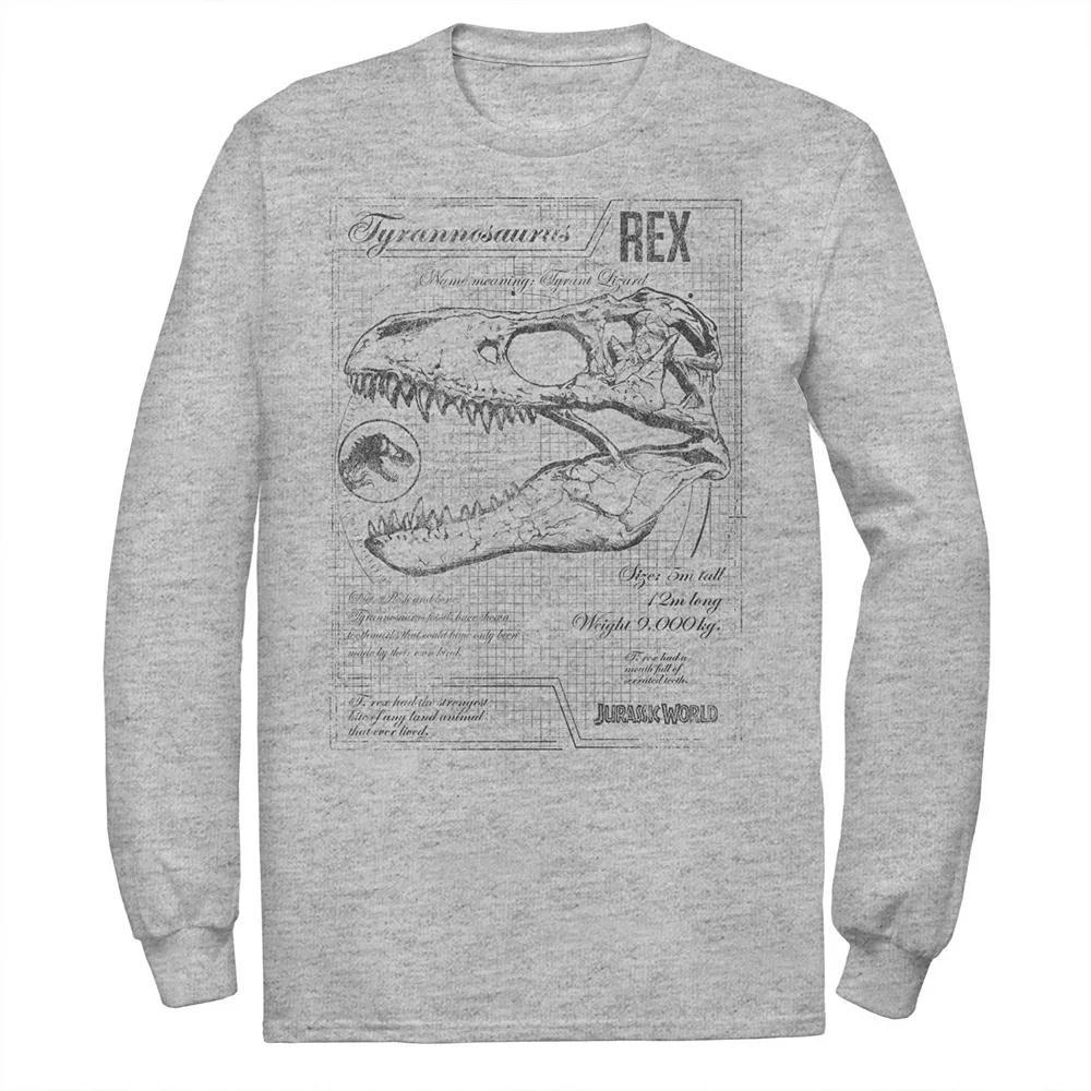 Men's Jurassic World Two T-Rex Vintage Graph Long Sleeve Tee,  Product Image
