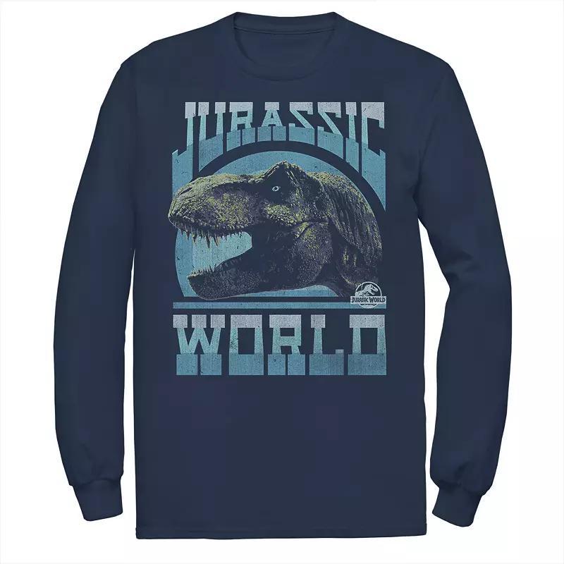 Mens Jurassic World Two T-Rex Vintage Profile Tee Blue Product Image