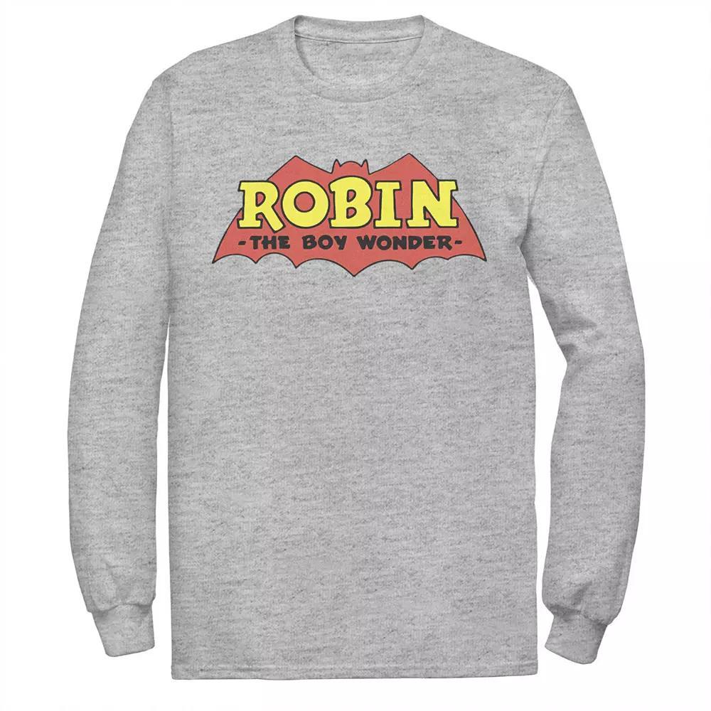 Men's DC Comics Robin The Boy Wonder Classic Logo Tee, Size: XL, Athletic Grey Product Image