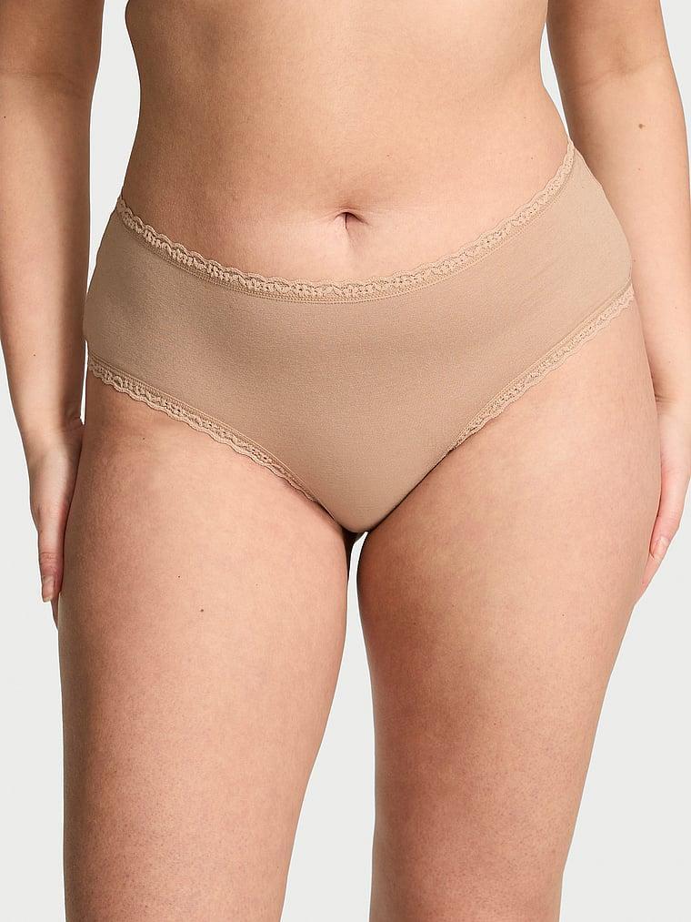 Cotton Lace-Waist Cheeky Panty Product Image