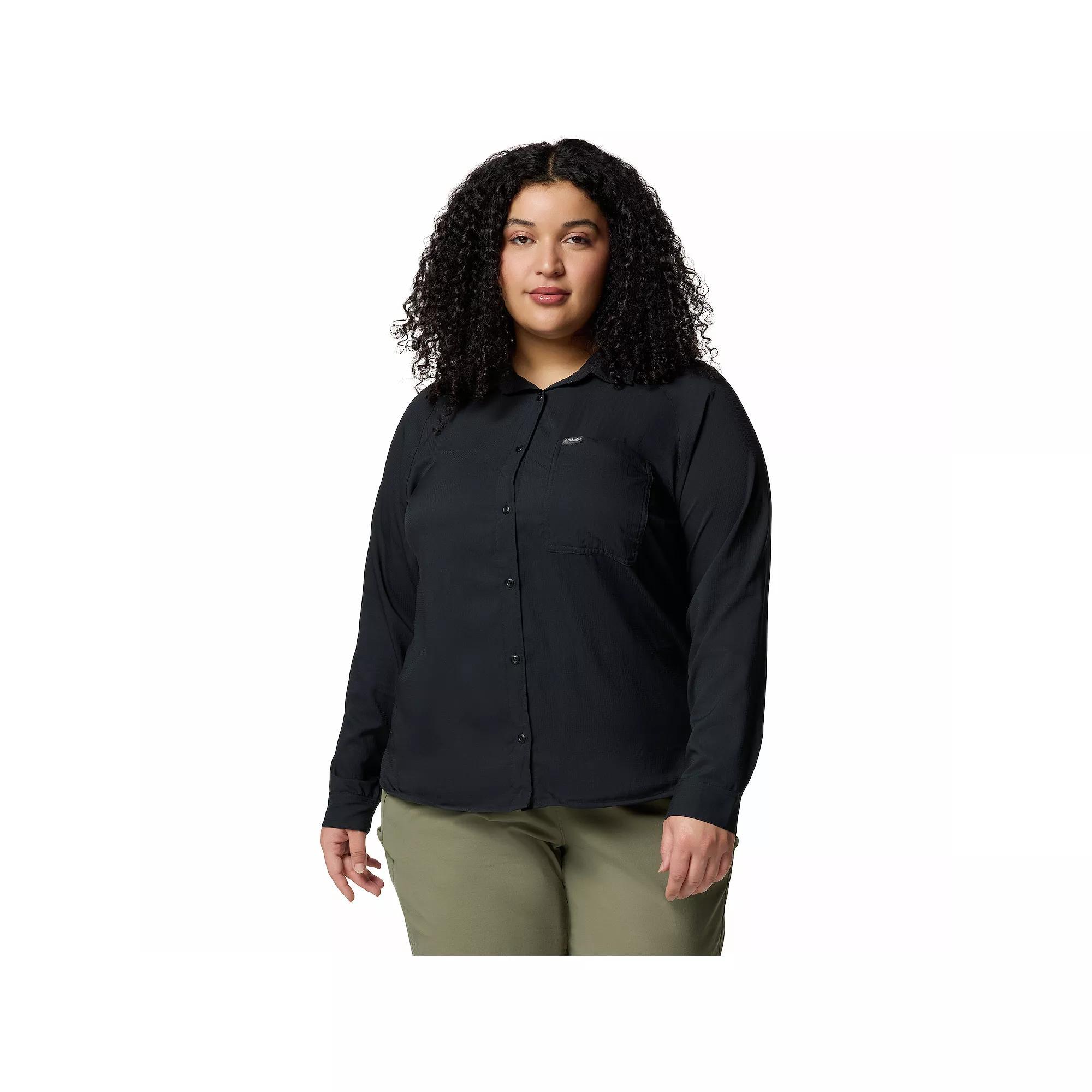 Columbia Women s Anytime Lite Long Sleeve Shirt - Plus Size- Product Image