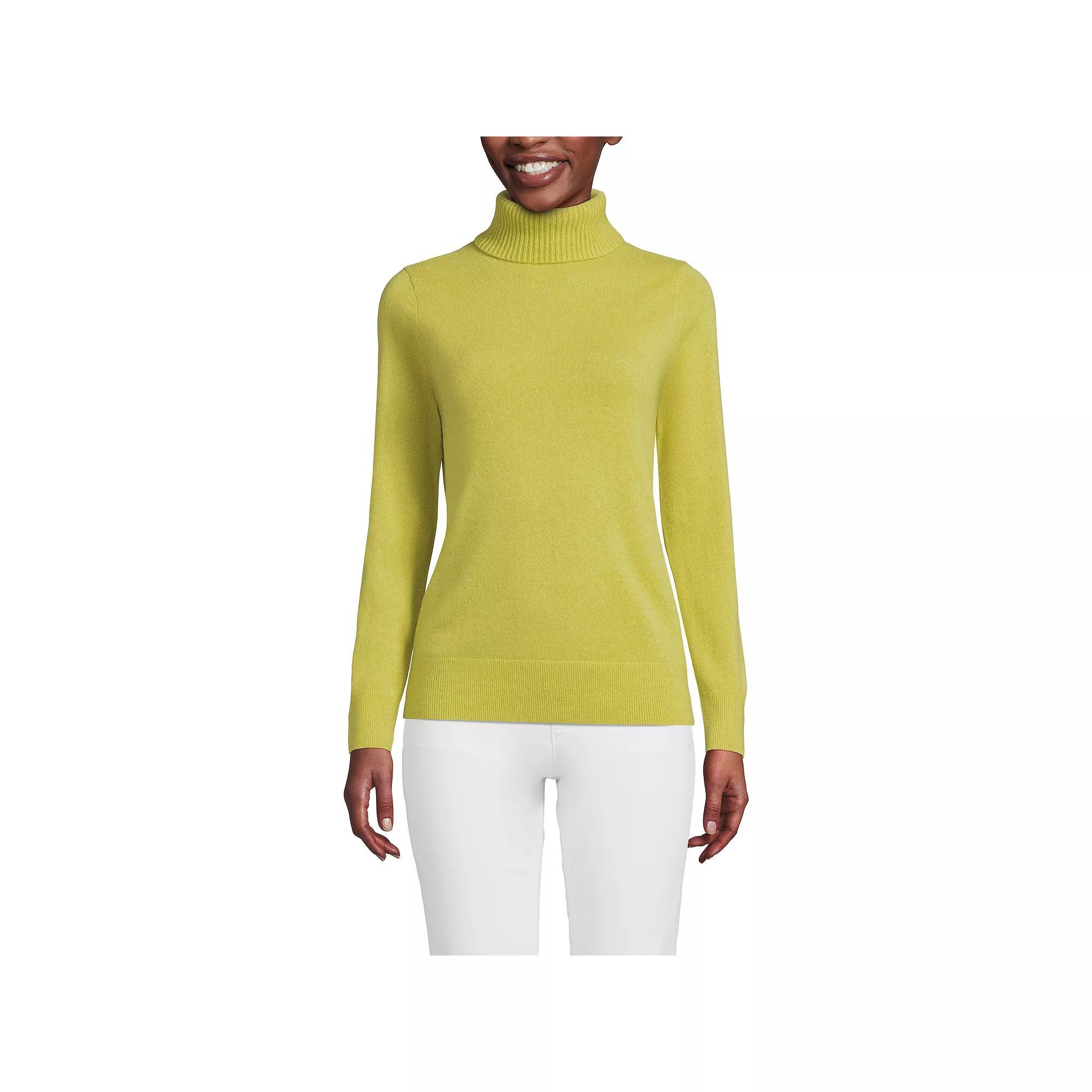 Women's Lands' End Turtleneck Cashmere Sweater,  Product Image