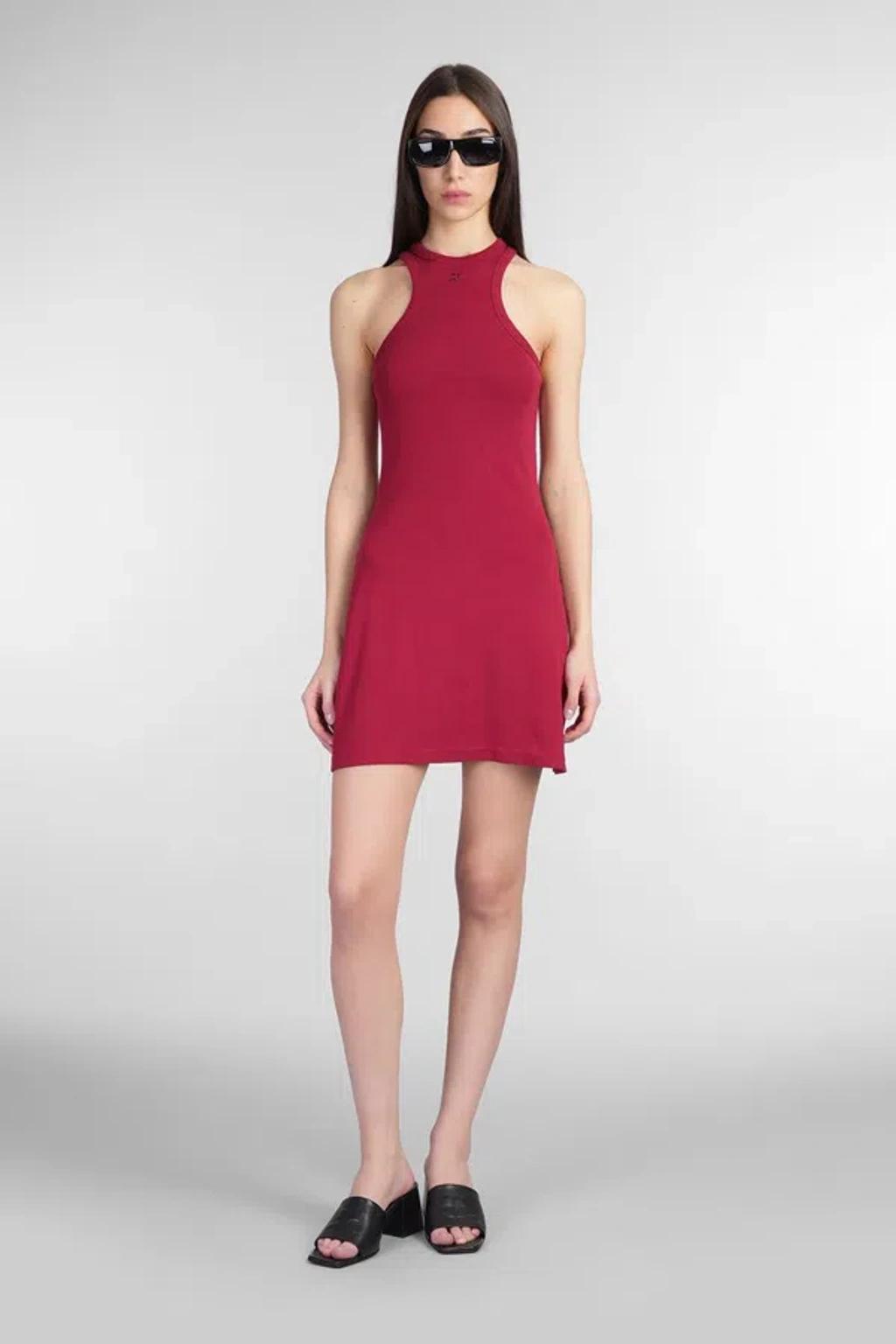 COURRÈGES Red Mini Dress Product Image