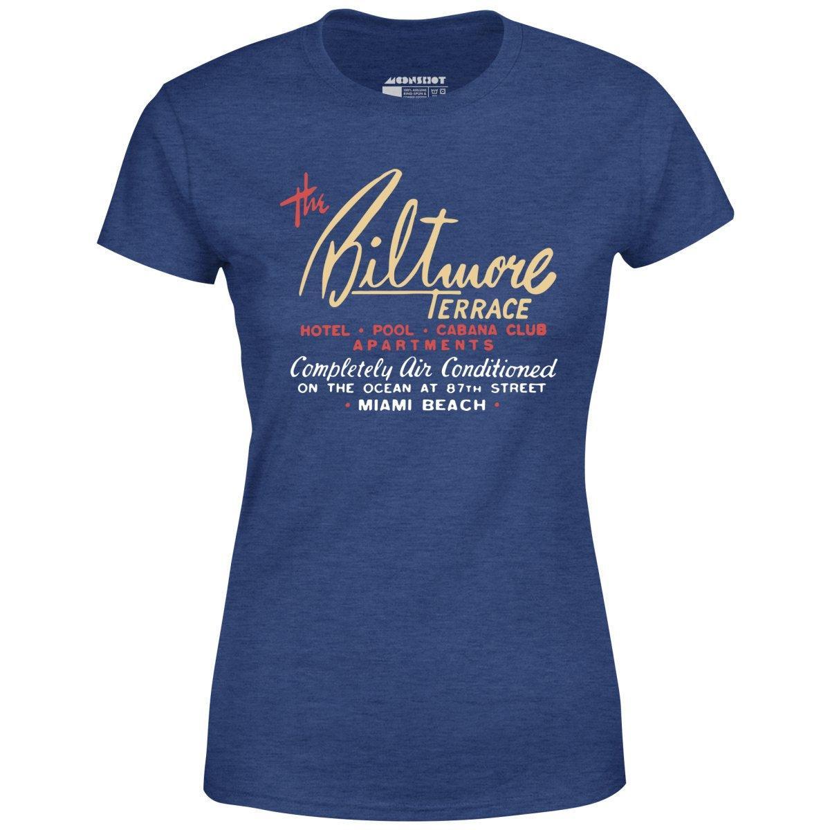 The Biltmore Terrace - Miami Beach, FL - Vintage Hotel - Women's T-Shirt Female Product Image