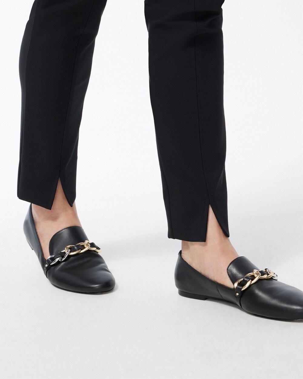 Bi-Stretch Front Seam Slit Ankle Pants Product Image