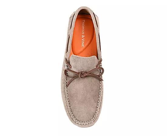 Thomas & Vine Sadler Mens Suede Moccasin Loafers Brown Product Image