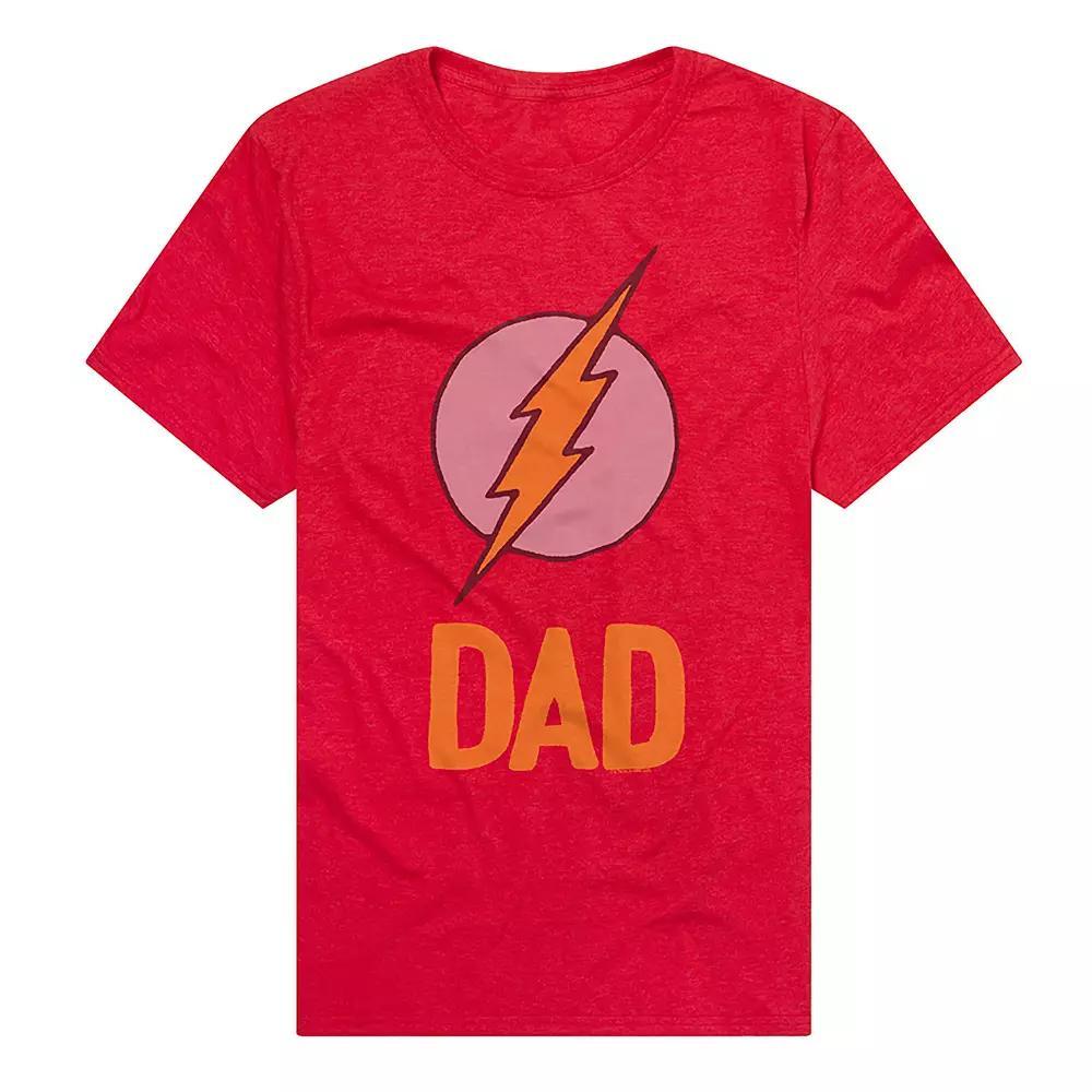 Men's Flash Dad Lightning Bolt Logo Graphic Tee, Size: XL, Red Product Image