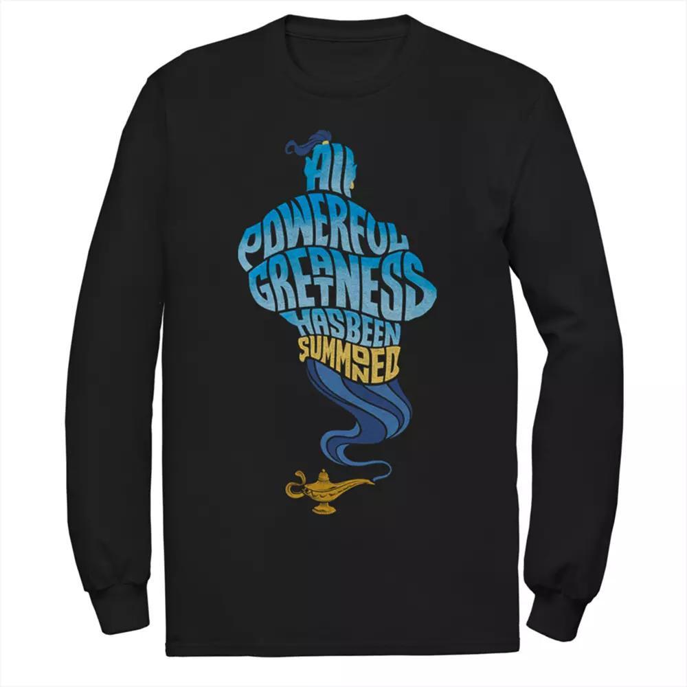 Disney's Aladdin Men's All Powerful Genie Long Sleeve Graphic Tee,  Product Image