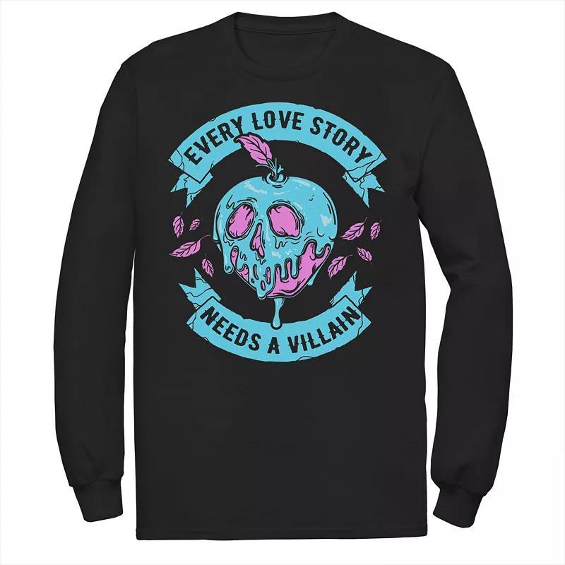 Disney's Villains Every Love Story Needs A Villain Men's Valentine's Long Sleeve Tee, Size: XL, Black Product Image