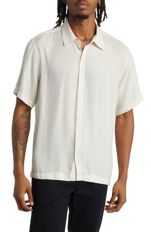 SATURDAYS NYC Bruce Leopard Shirt in Cream Product Image