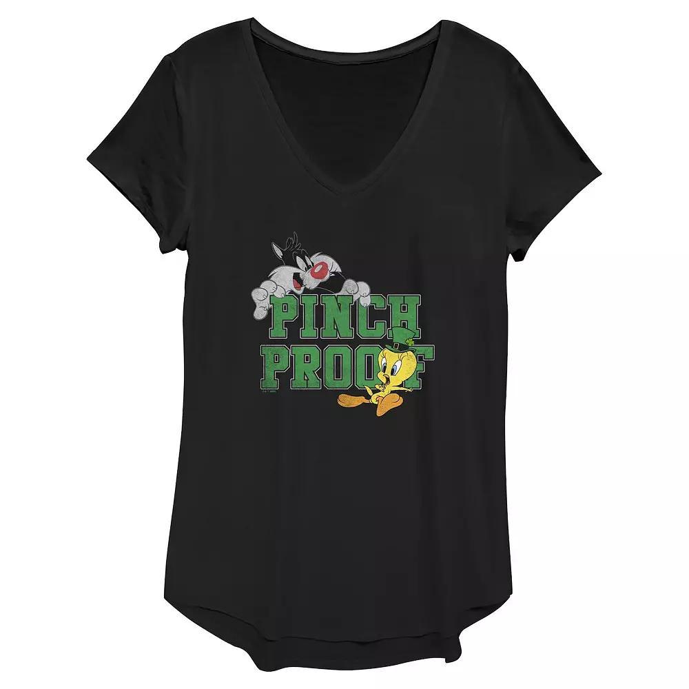 Women's Looney Tunes Sylvester And Tweety Bird Pinch Proof Graphic Tee,  Product Image