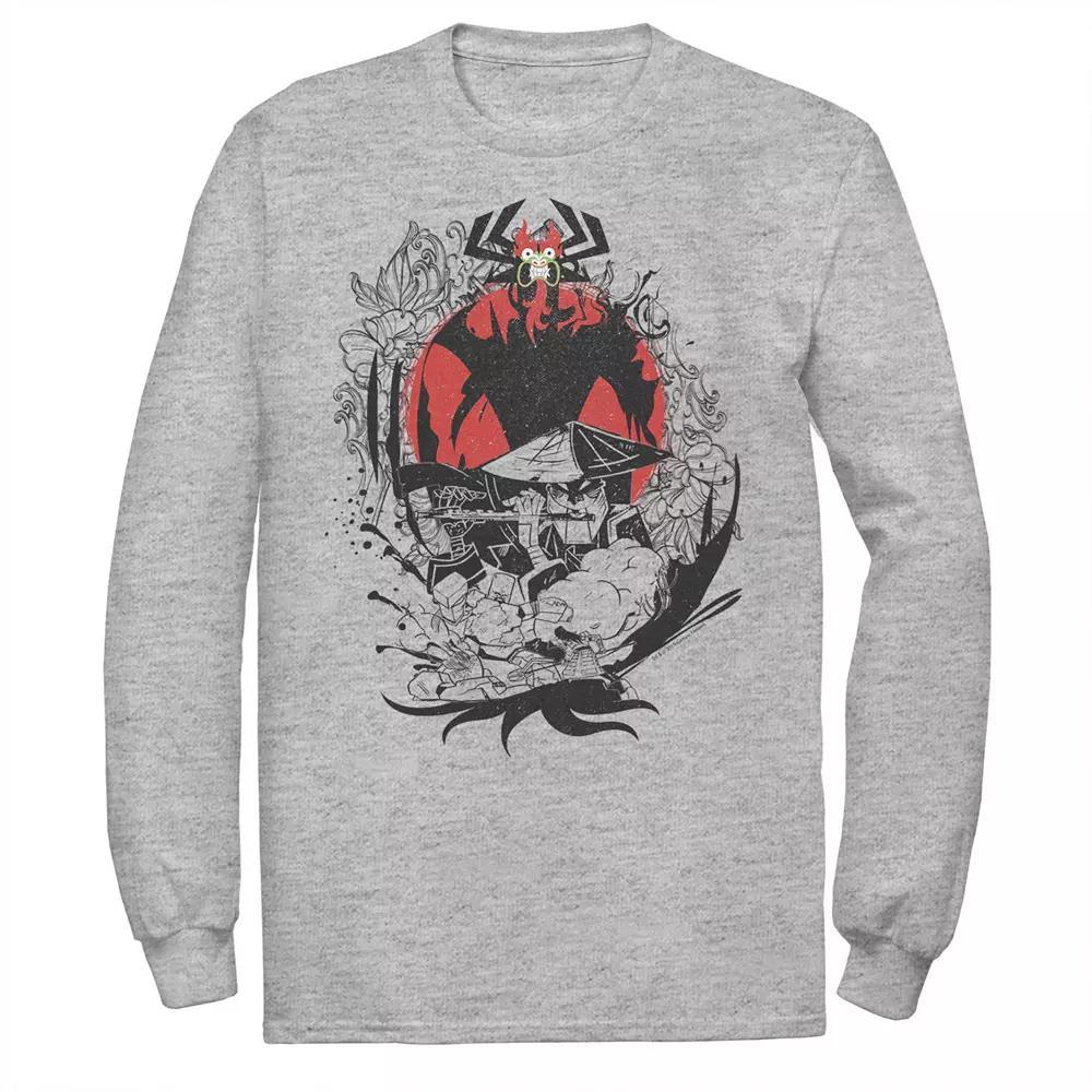 Men's Cartoon Network Samurai Jack Aku & The Flute Battle Long Sleeve Tee,  Product Image