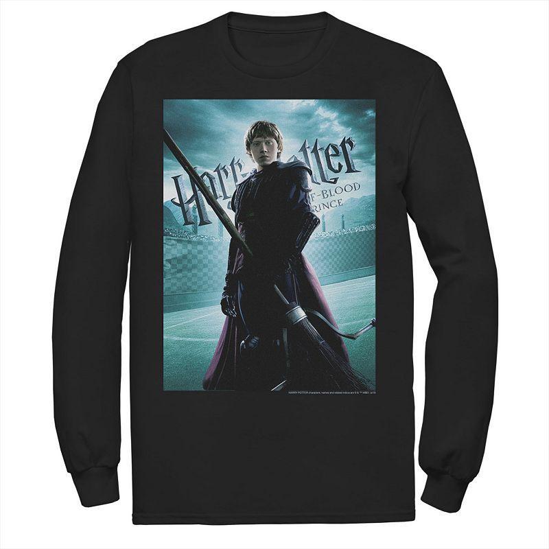 Mens Harry Potter Half-Blood Prince Ron Weasley Poster Long Sleeve Graphic Tee Product Image