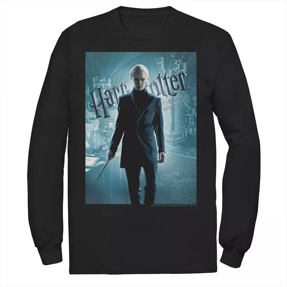 Men's Harry Potter Half-Blood Prince Draco Malfoy Character Poster Long Sleeve Graphic Tee,  Product Image
