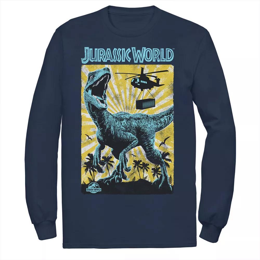 Men's Jurassic World T-Rex Color Pop Retro Poster Tee,  Product Image