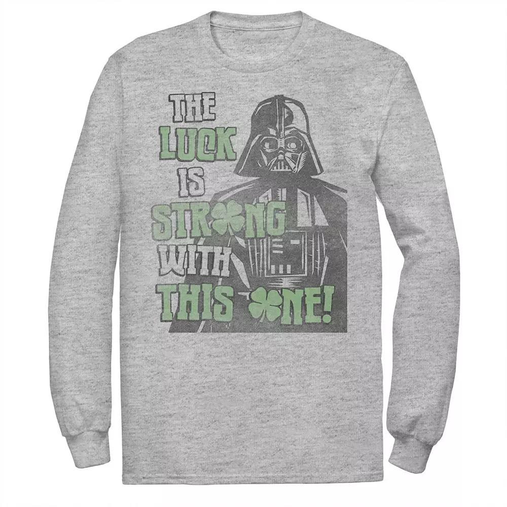 Men's Star Wars Vader Lucky One Tee, Size: Large, Athletic Grey Product Image