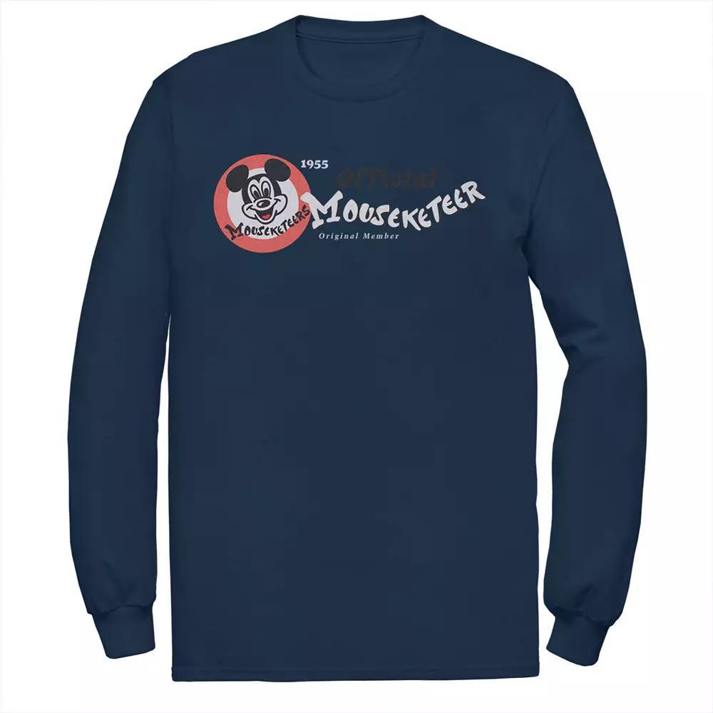 Disney's Mickey Mouse Big & Tall Club Official Mouseketeer Long Sleeve Graphic Tee, Men's, Size: 4XL Tall, Blue Product Image