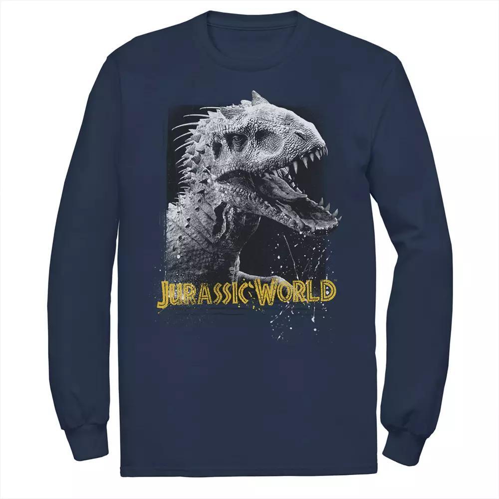 Men's Jurassic World Indominus Rex Profile View Long Sleeve Graphic Tee,  Product Image