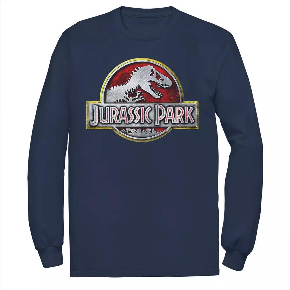 Men's Jurassic Park Chrome Logo Long Sleeve Tee,  Product Image