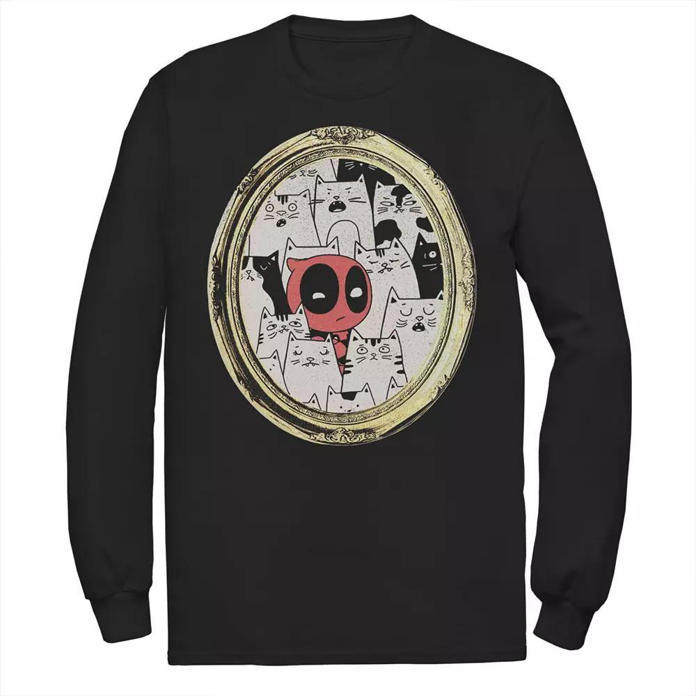 Men's Marvel Deadpool Cats Rule Everything Tee, Size: Medium, Black Product Image
