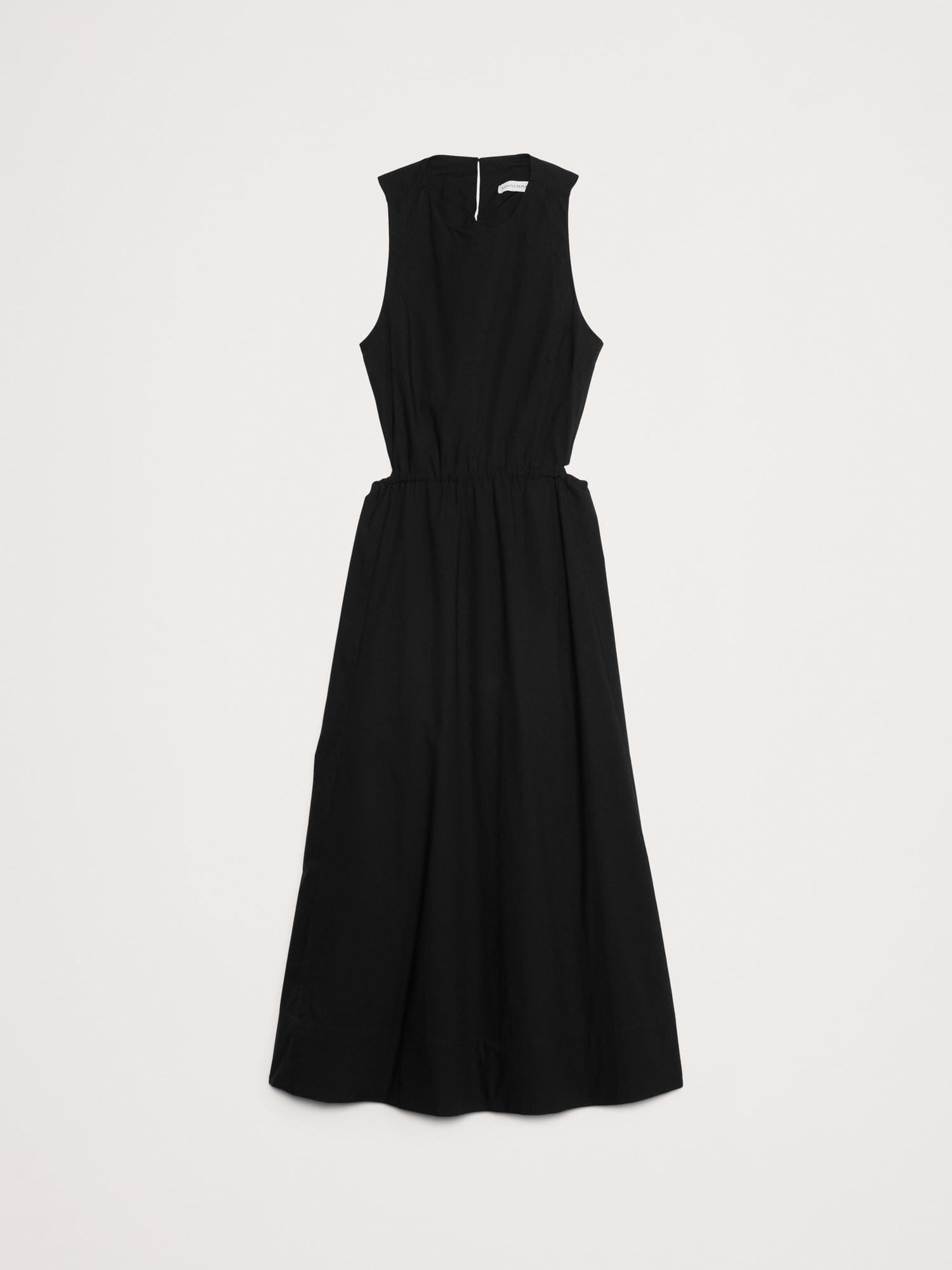 Cotton Poplin Cut-Out Midi Dress Product Image
