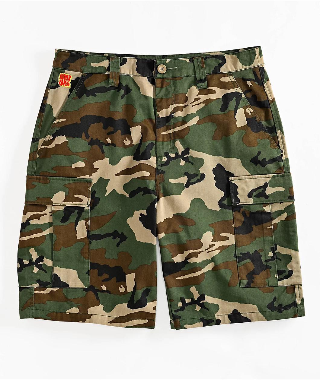 Empyre Cargo Loose Fit Camo Skate Shorts Product Image