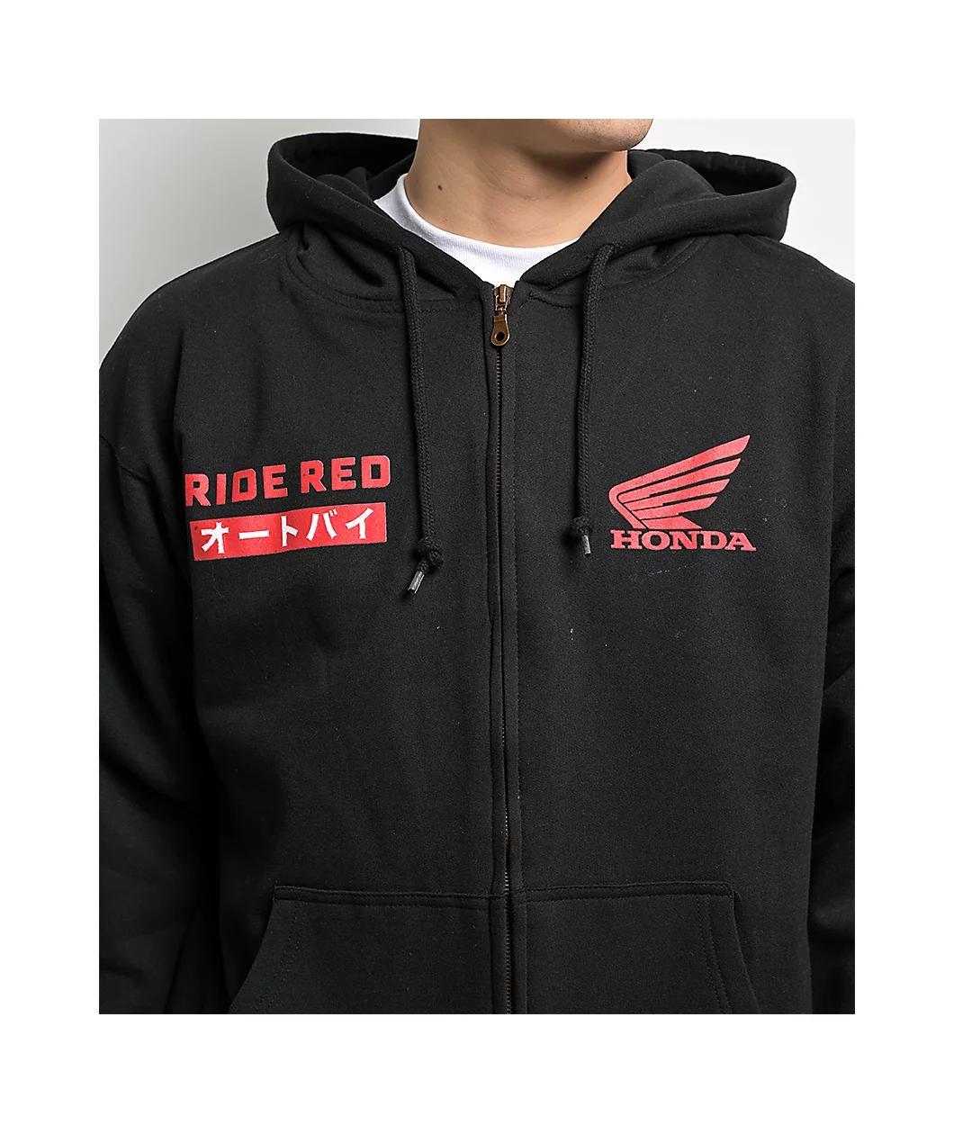 Honda Badger Black Zip Hoodie Product Image