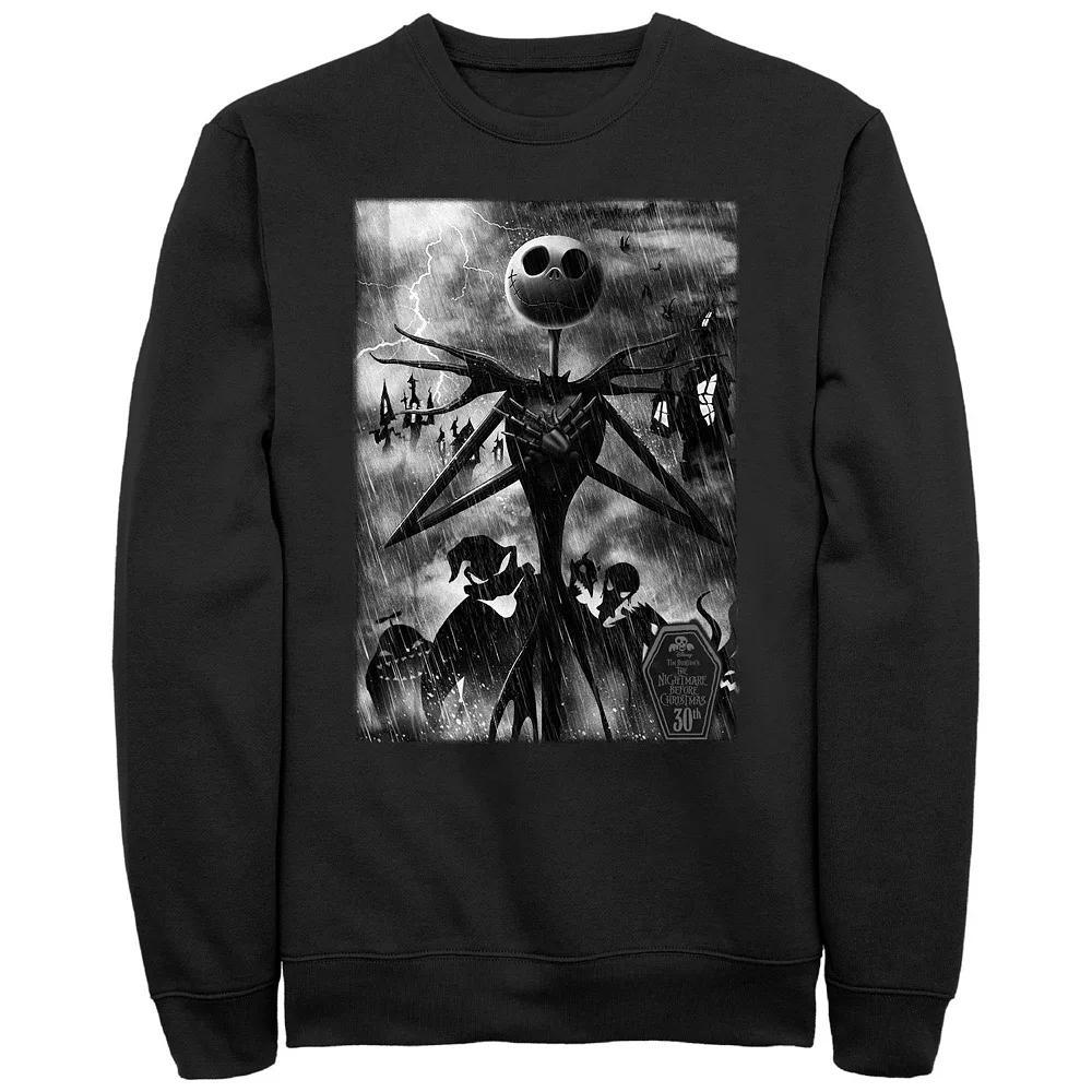 Disney's The Nightmare Before Christmas Night Rain Men's Graphic Fleece, Size: XXL, Black Product Image