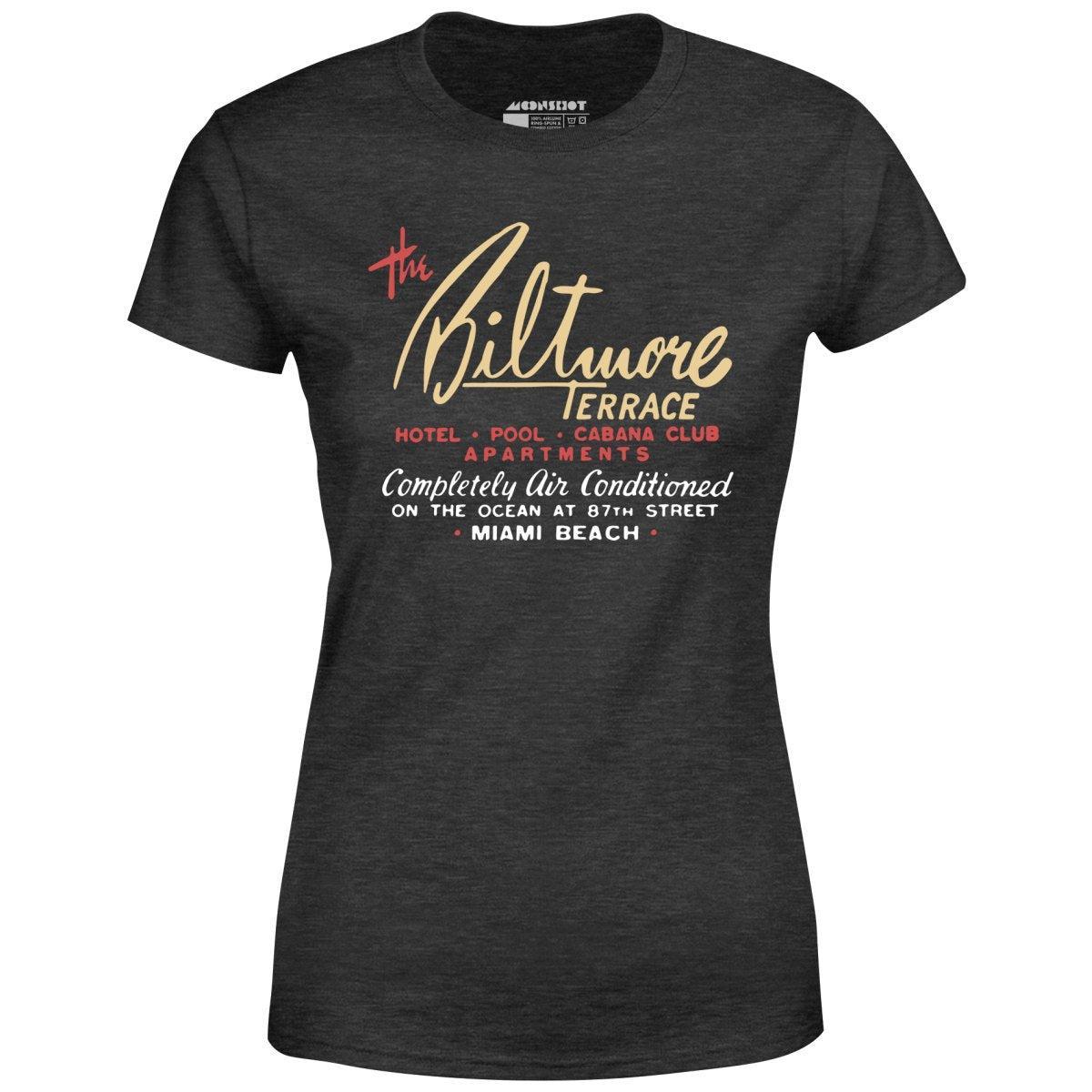 The Biltmore Terrace - Miami Beach, FL - Vintage Hotel - Women's T-Shirt Female Product Image