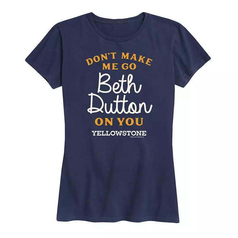 Women's Yellowstone Go Beth Dutton Graphic Tee, Girl's, Size: Small, Blue Product Image