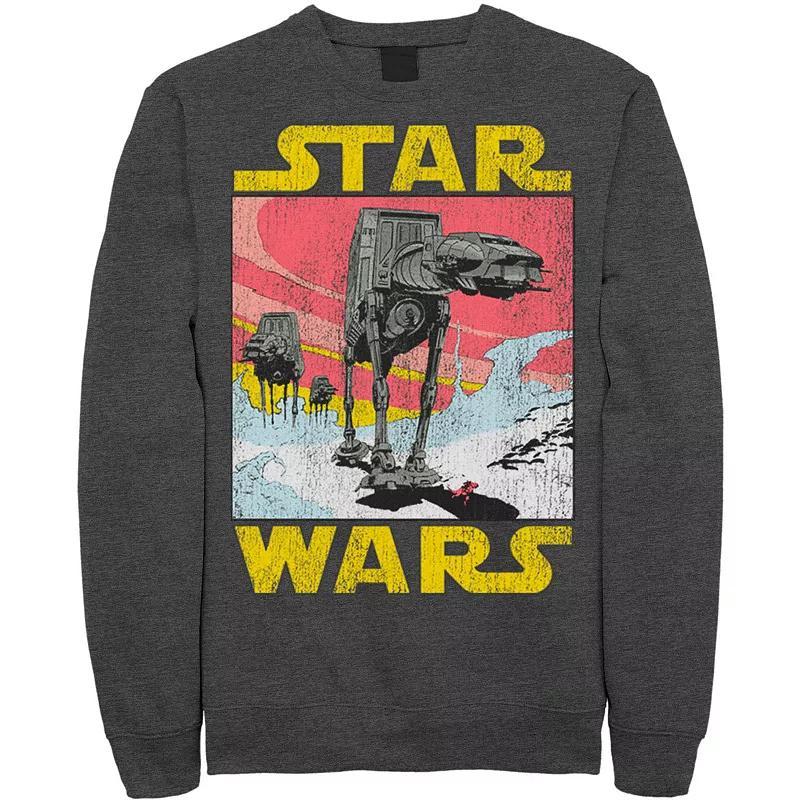 Men's Star Wars At-AT Retro Poster Sweatshirt, Size: XL, Blue Product Image