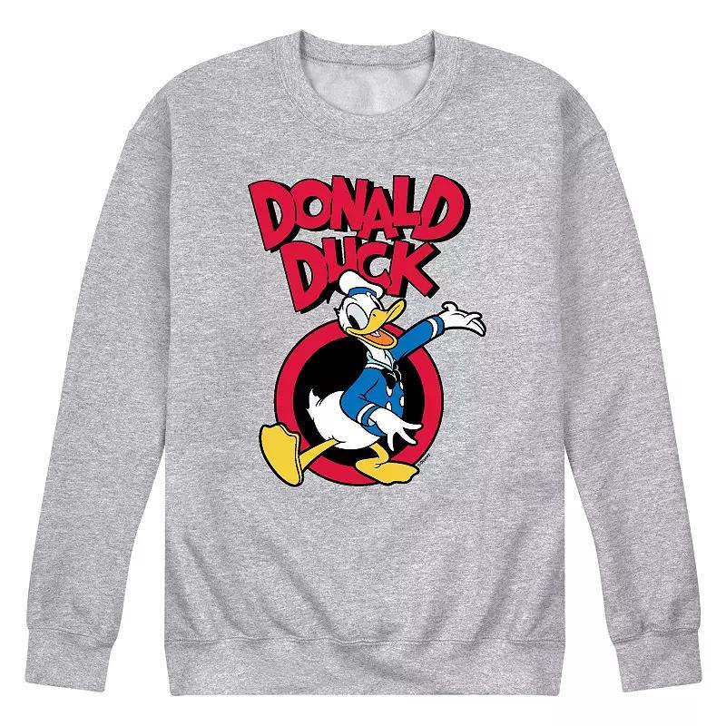 Disney's Donald Duck Men's Fleece Sweatshirt, Size: Large, Gray Product Image