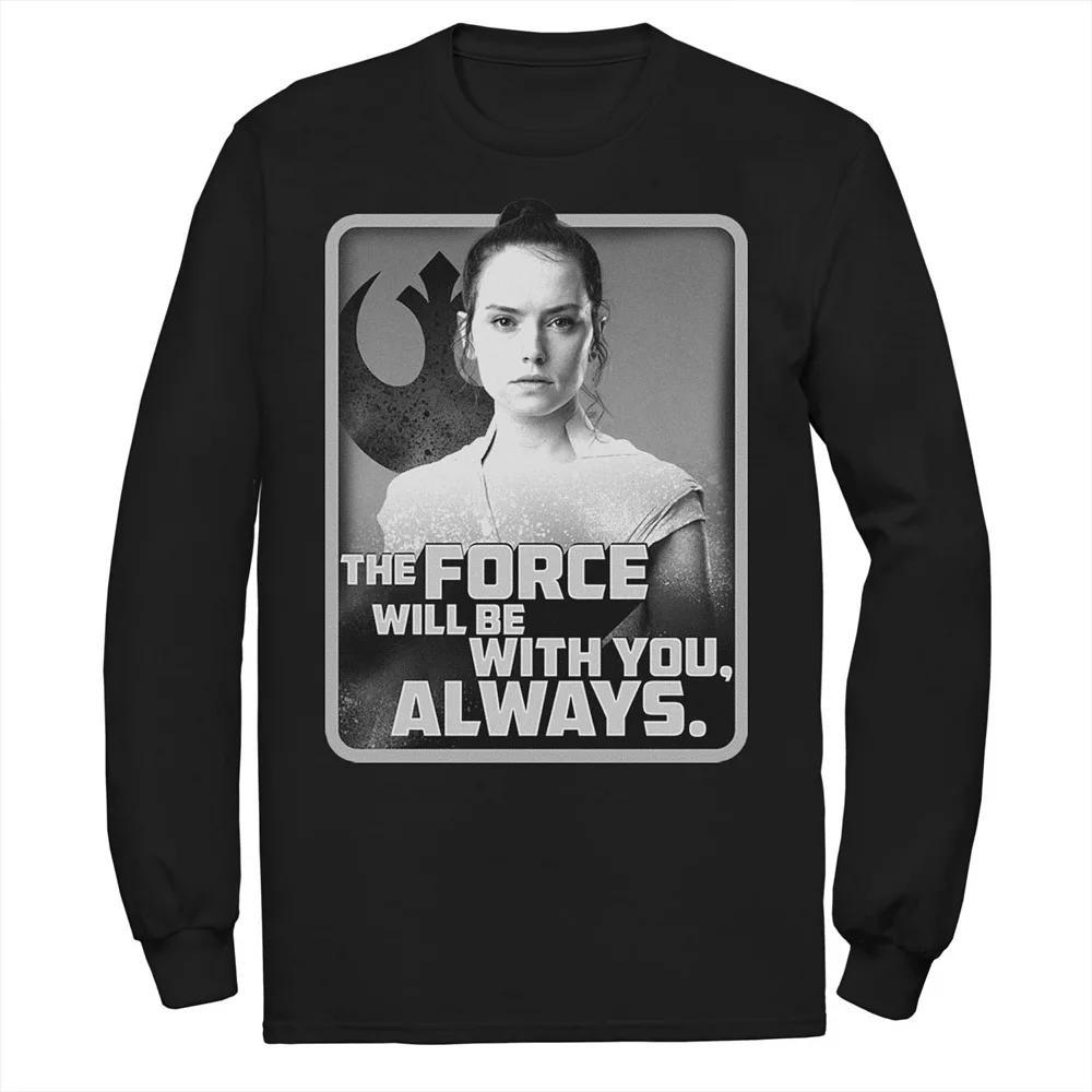 Men's Star Wars: The Rise Of Skywalker Rey Force Will Be With You Tee, Size: Medium, Black Product Image