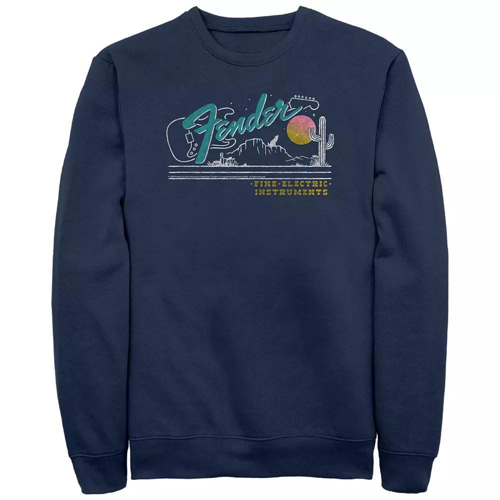 Men's Fender Desert Landscape Graphic Fleece, Size: Large, Blue Product Image