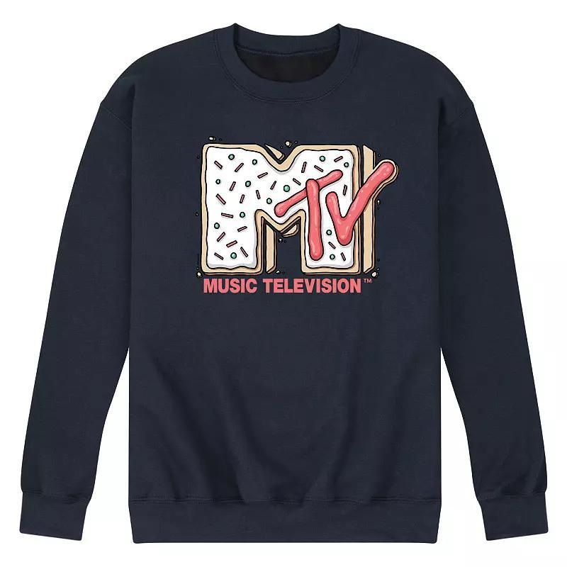 Mens MTV Sugar Cookie Logo Fleece Sweatshirt Blue Product Image