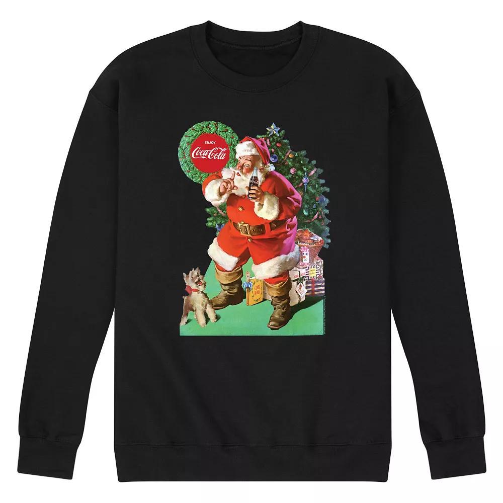 Men's CocaCola Vintage Santa with Dog Sweatshirt,  Product Image
