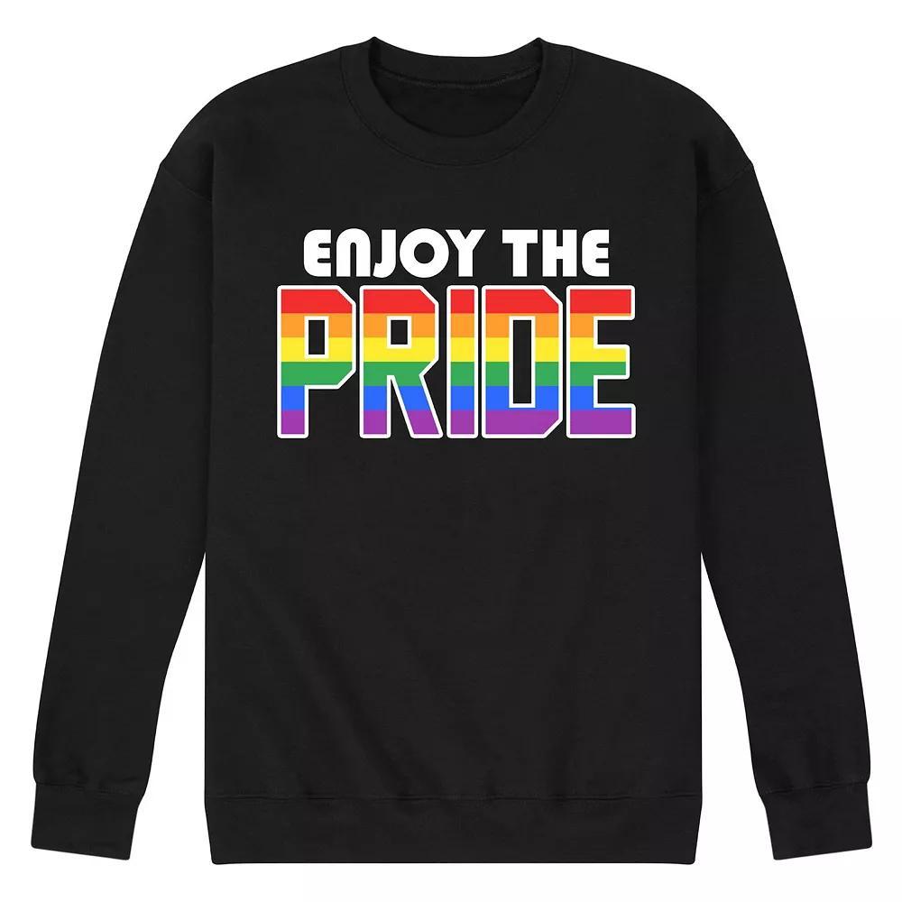 Men's Enjoy The Pride Fleece Sweatshirt, Size: XL, Black Product Image