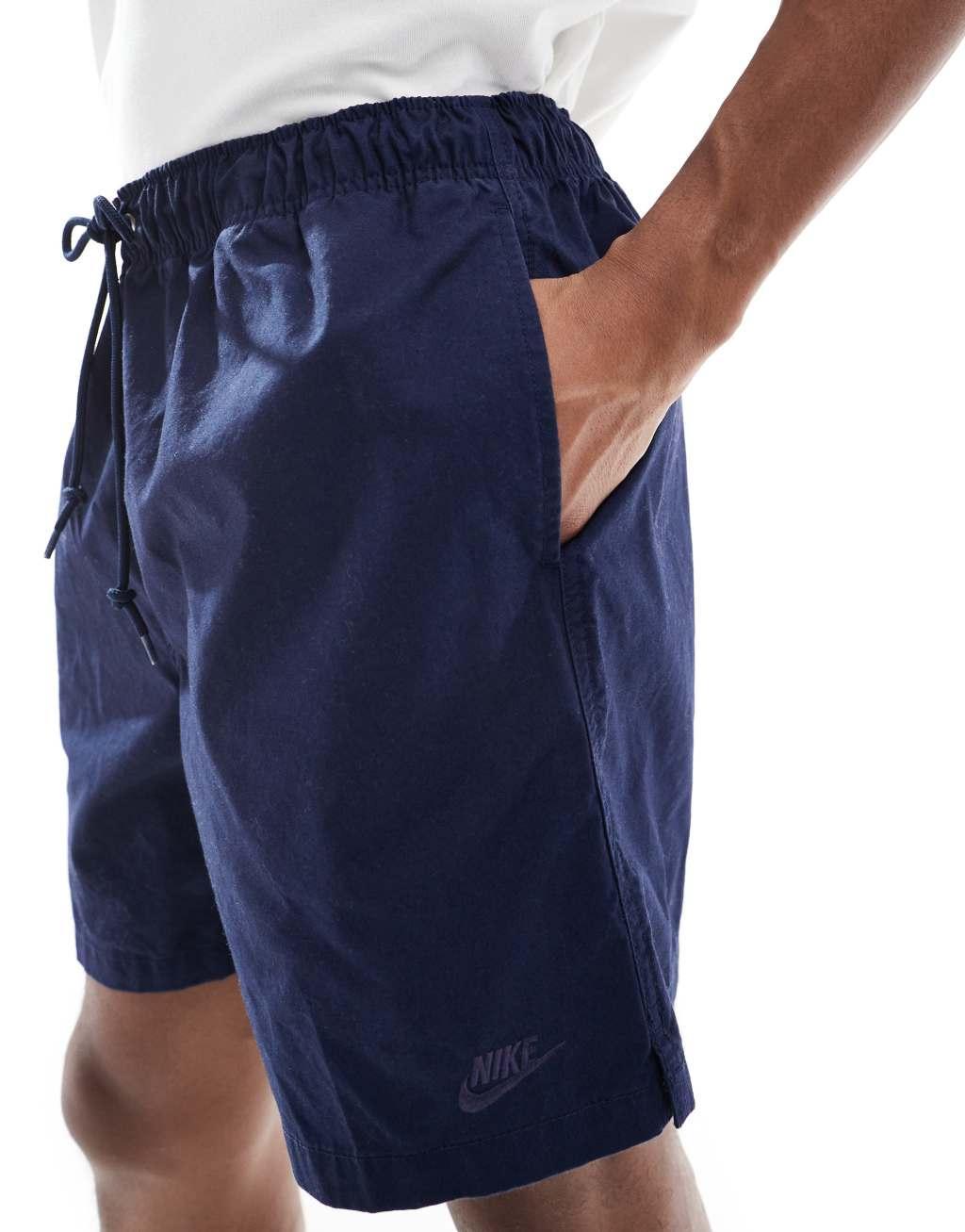 Nike Club woven shorts in navy Product Image