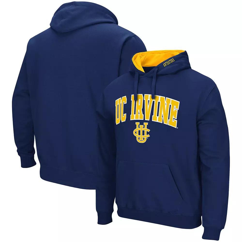 Men's Colosseum Navy UC Irvine Anteaters Arch and Logo Pullover Hoodie, Size: 3XL, Uci Blue Product Image