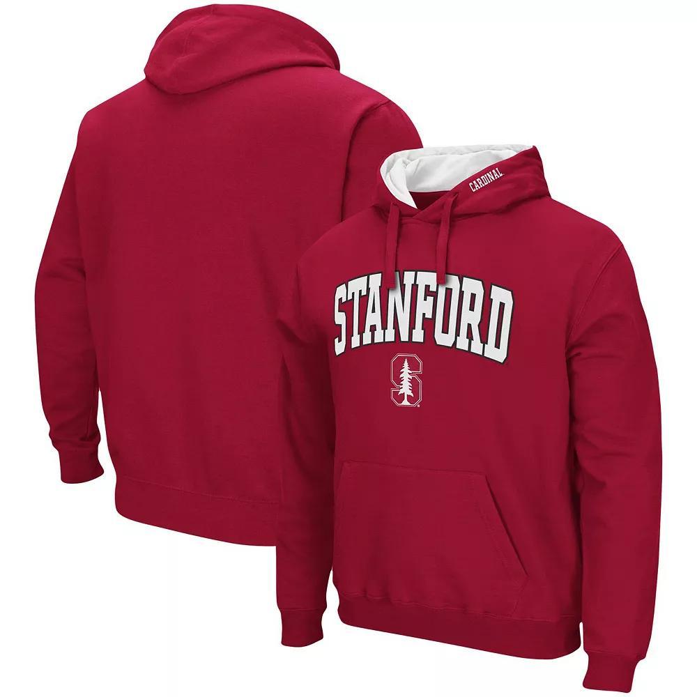 Men's Colosseum Red Wisconsin Badgers Arch & Logo 3.0 Pullover Hoodie,  Product Image