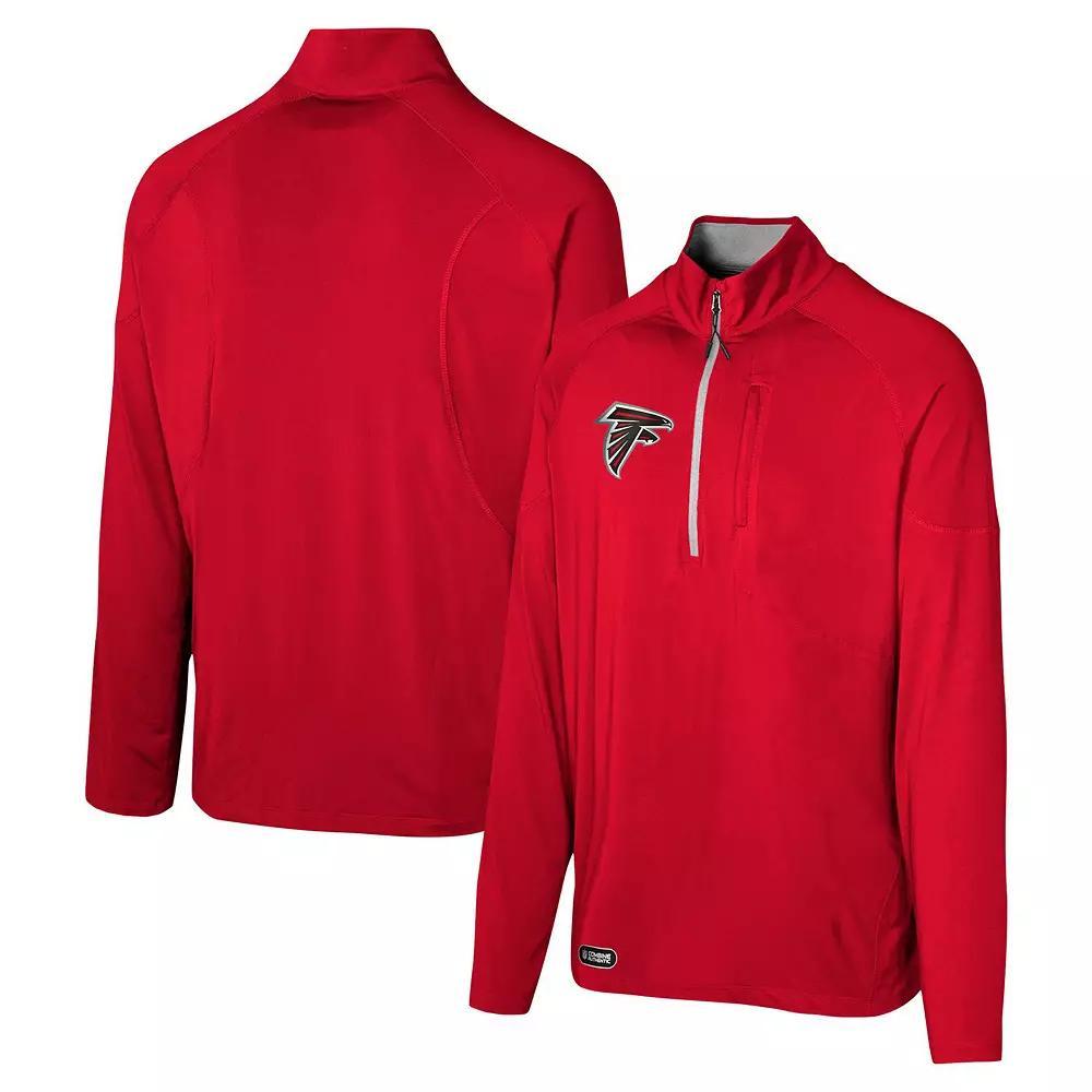 Men's Navy Houston Texans Grind Iron Quarter-Zip Top,  Product Image