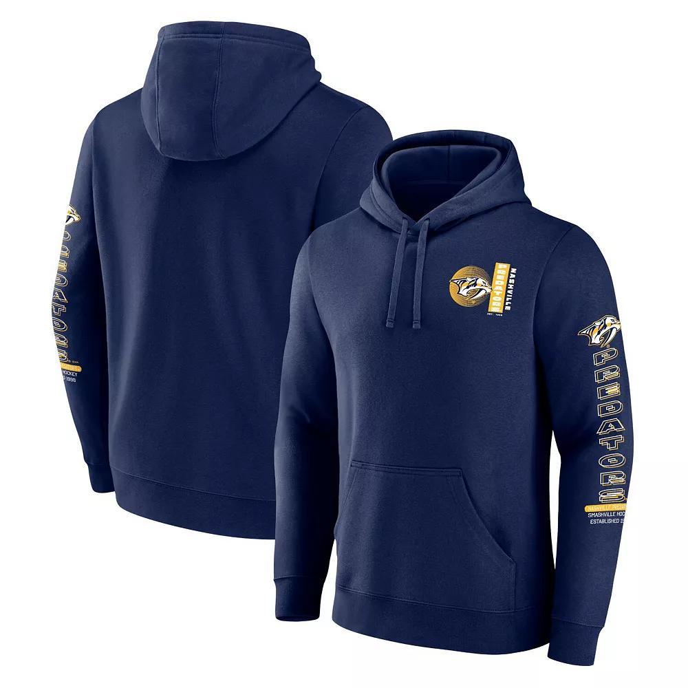 Men's Fanatics Navy Nashville Predators Revolution Pullover Hoodie, Size: 4XL, Pdt Blue Product Image