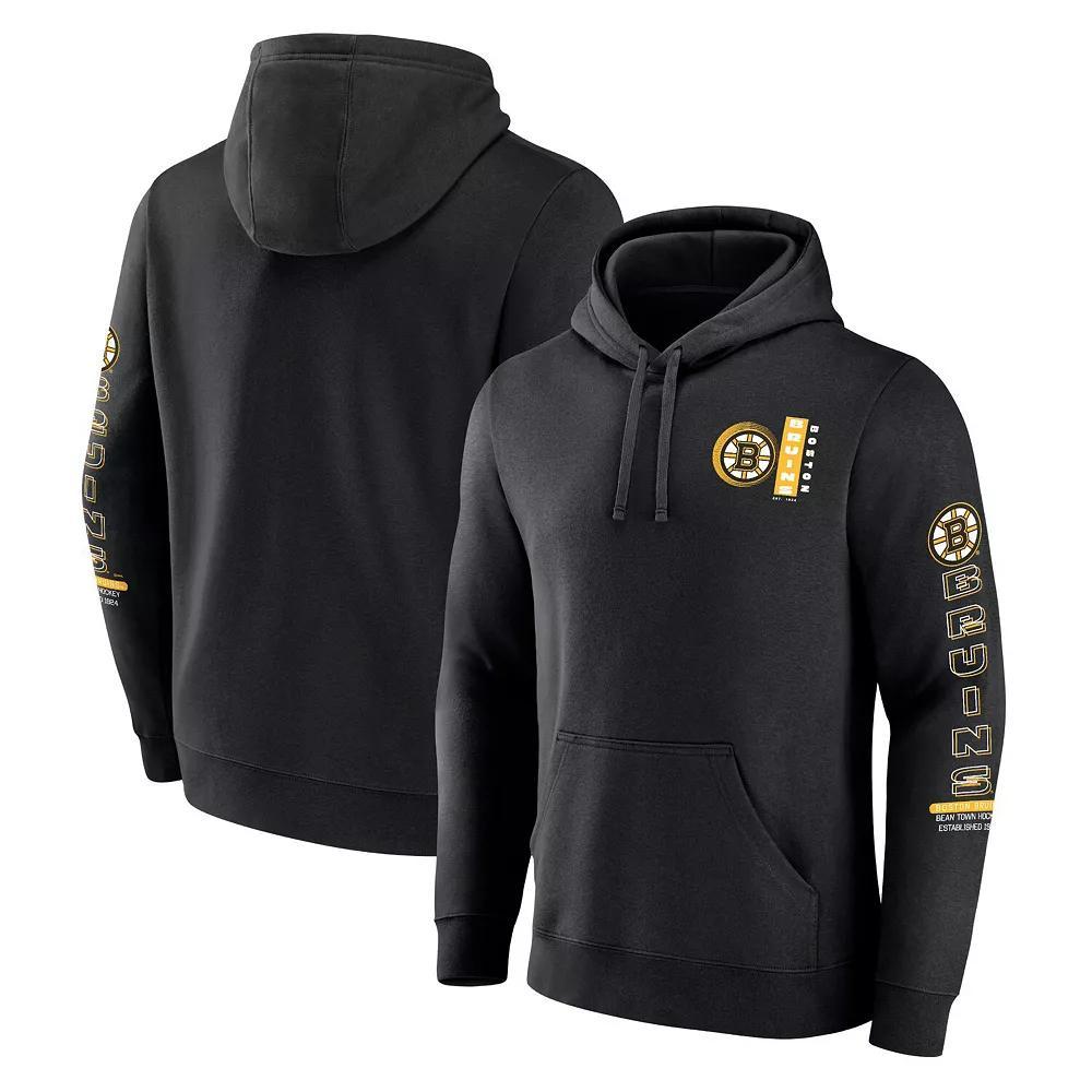 Men's Fanatics Black Boston Bruins Revolution Pullover Hoodie, Size: Medium Product Image