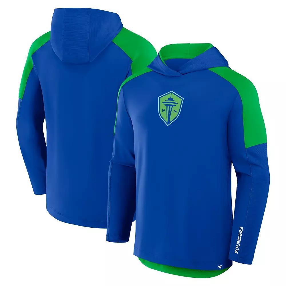 Men's Fanatics Royal Seattle Sounders FC Red Card Transitional Pullover Hoodie, Size: Small, Blue Product Image