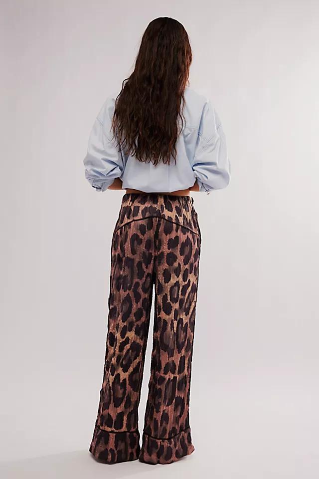 All Out Satin Leopard Pants Product Image