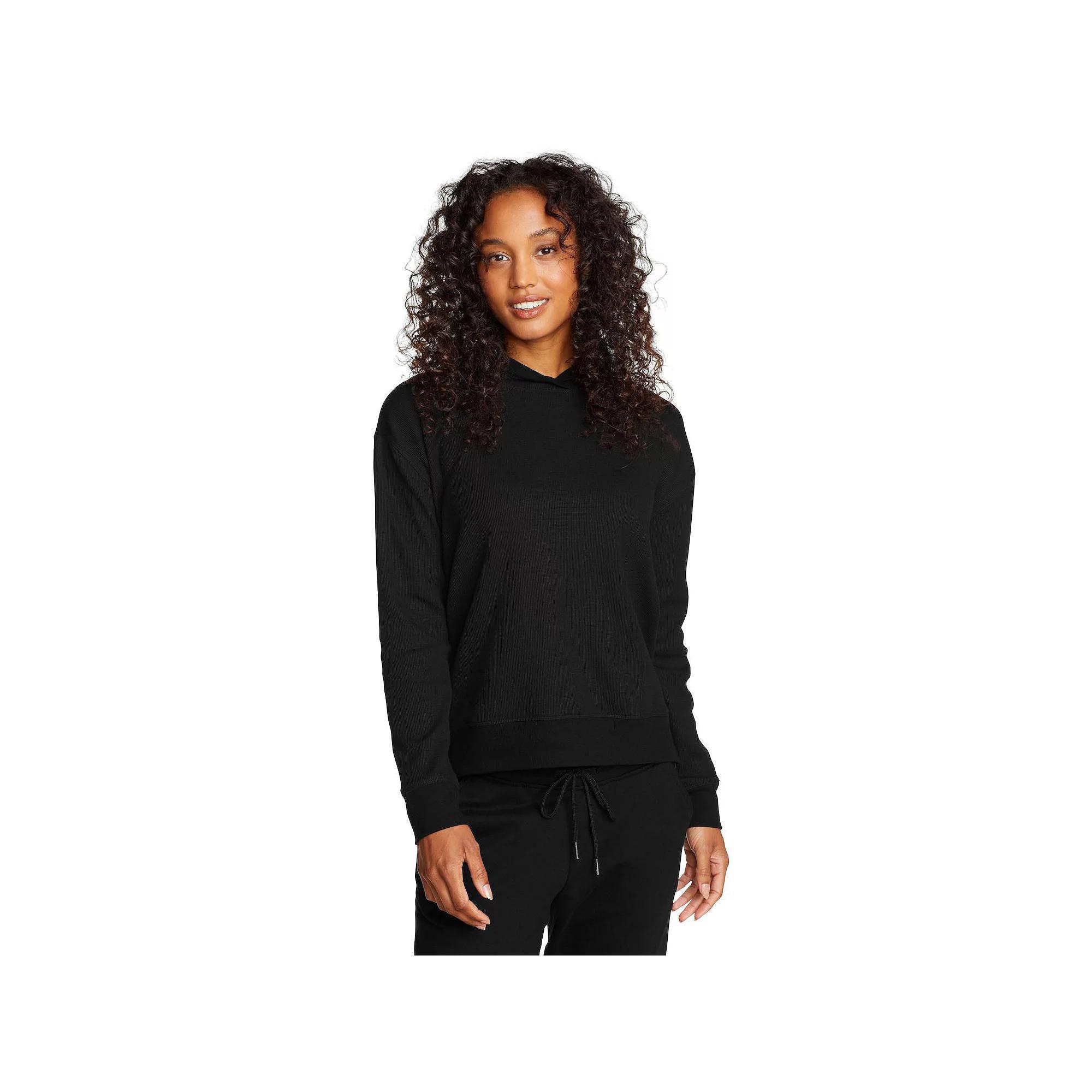 Women's Eddie Bauer Pullover Thermal Hoodie, Size: Small, Black Product Image