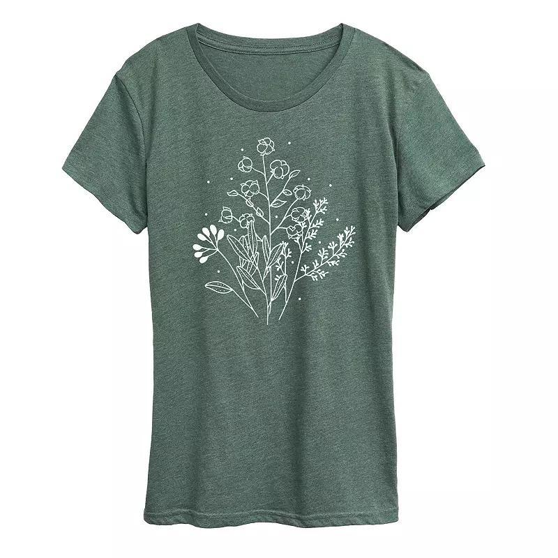 Women's Fall Flowers Graphic Tee,  Product Image