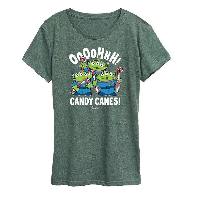 Disney / Pixar's Toy Story Women's Oooohhh Candy Canes Graphic Tee, Girl's, Size: Large, Grey Red Product Image